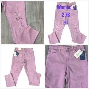 Women's Universal Thread 26 2 Regular Pants Jeans Denim Pink High Rise Skinny